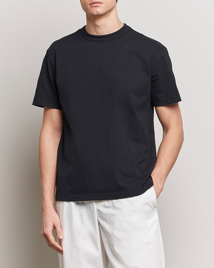 Herren | Kurzarm T-Shirt | Tekla | Organic Cotton Sleeping T-Shirt Black