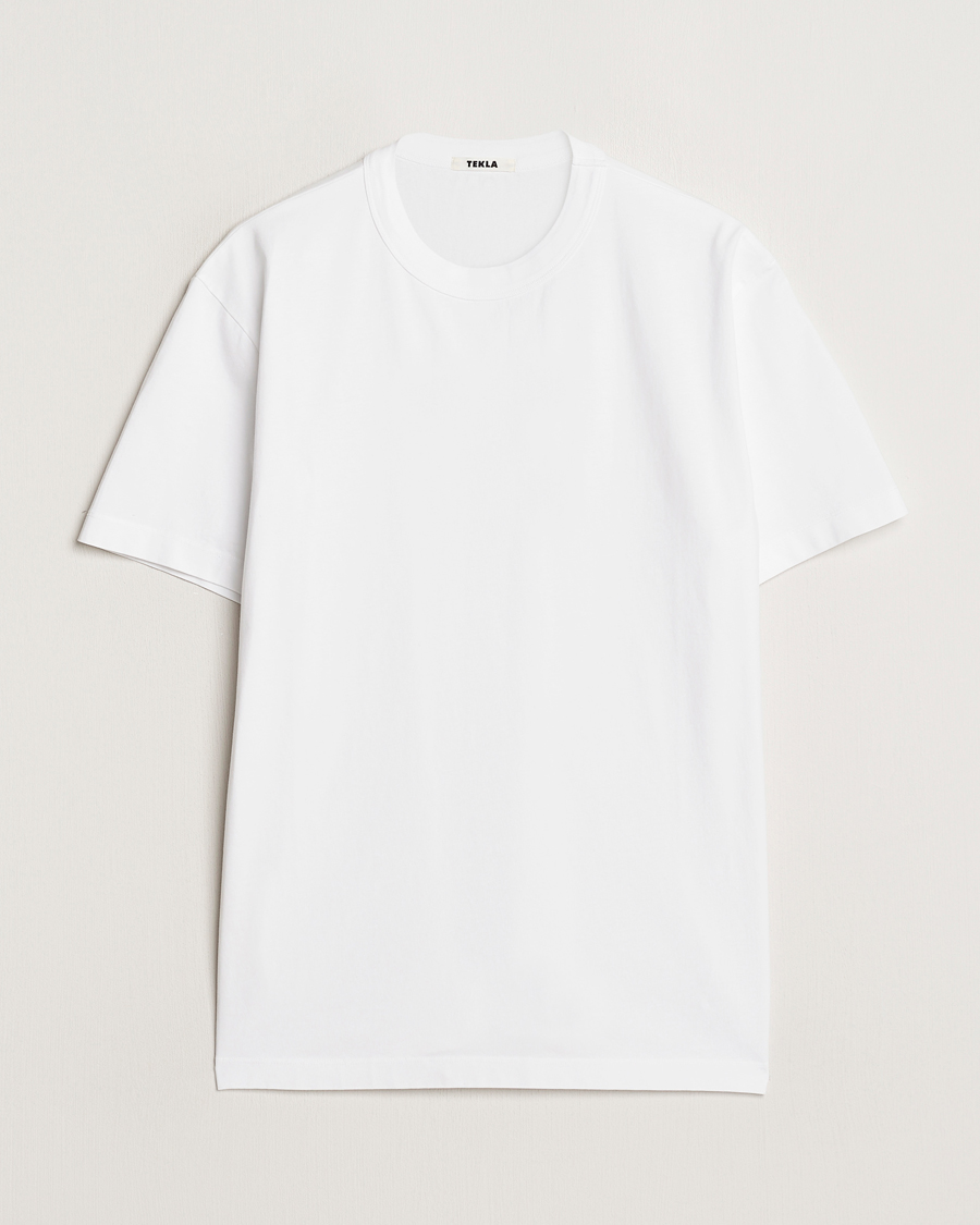 Herren | T-Shirts | Tekla | Organic Cotton Sleeping T-Shirt White