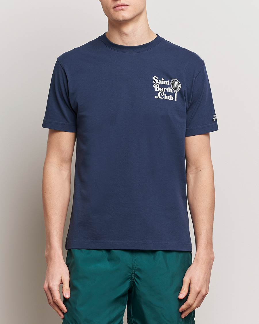 Herren | Neue Produktbilder | MC2 Saint Barth | Printed Cotton T-Shirt STB Padel Club