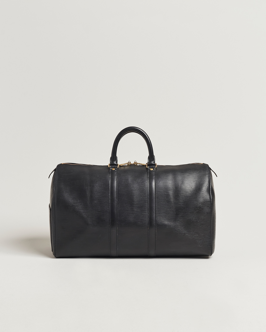 Herren | Louis Vuitton Pre-Owned Keepall 45 EPI Leather Bag Black | Louis Vuitton Pre-Owned | Keepall 45 EPI Leather Bag Black