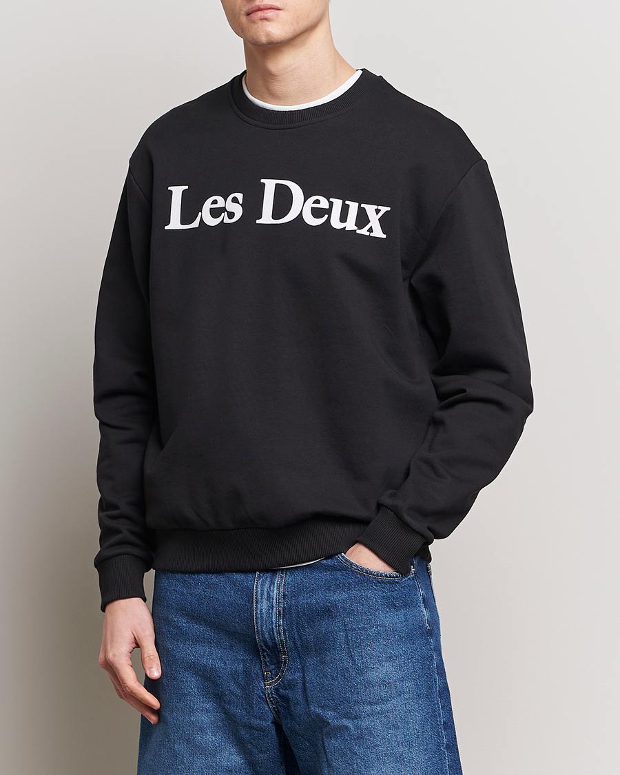 Herren | Neu im Onlineshop | LES DEUX | Charles Logo Sweatshirt Black