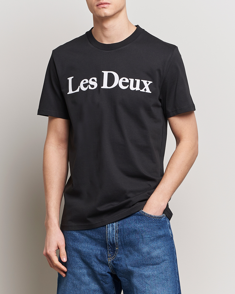Herr | Nya varumärken | LES DEUX | Charles Logo T-Shirt Black