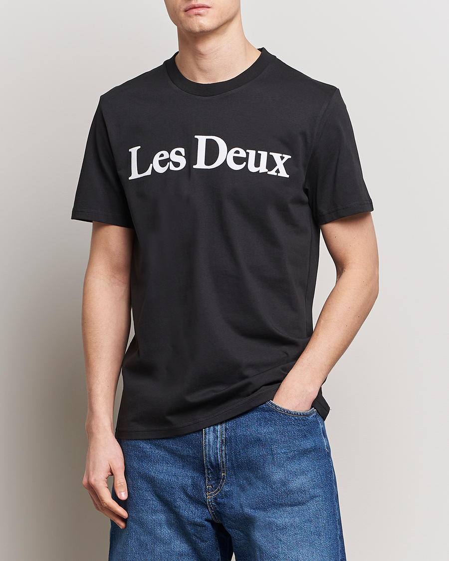 Herren | T-Shirts | LES DEUX | Charles Logo T-Shirt Black