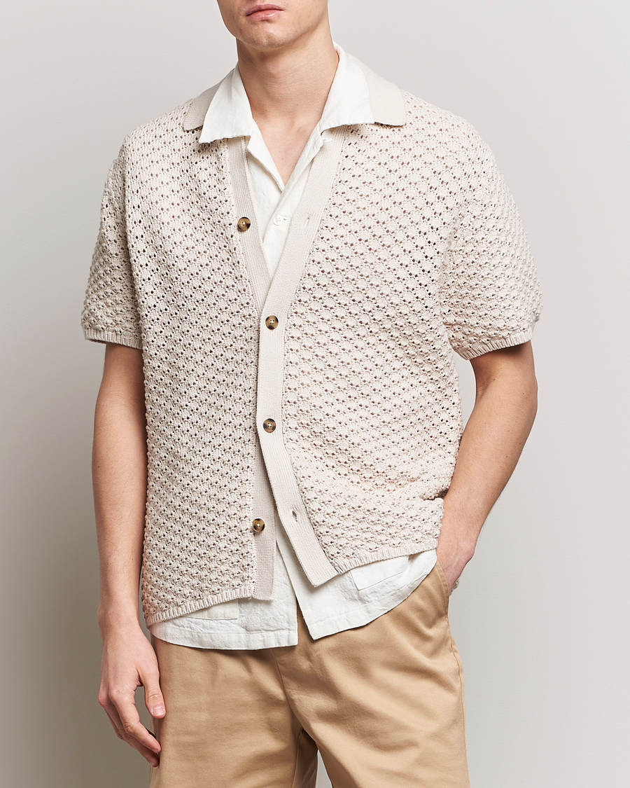 Herren | Neu im Onlineshop | LES DEUX | Gideon Knitted Shirt Ivory