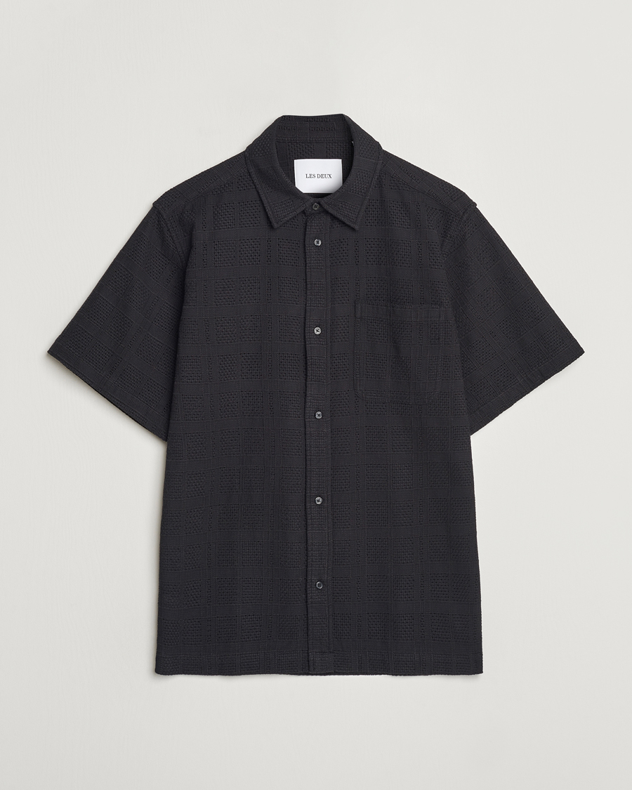 Herren | Hemden | LES DEUX | Charlie Short Sleeve Knitted Shirt Black
