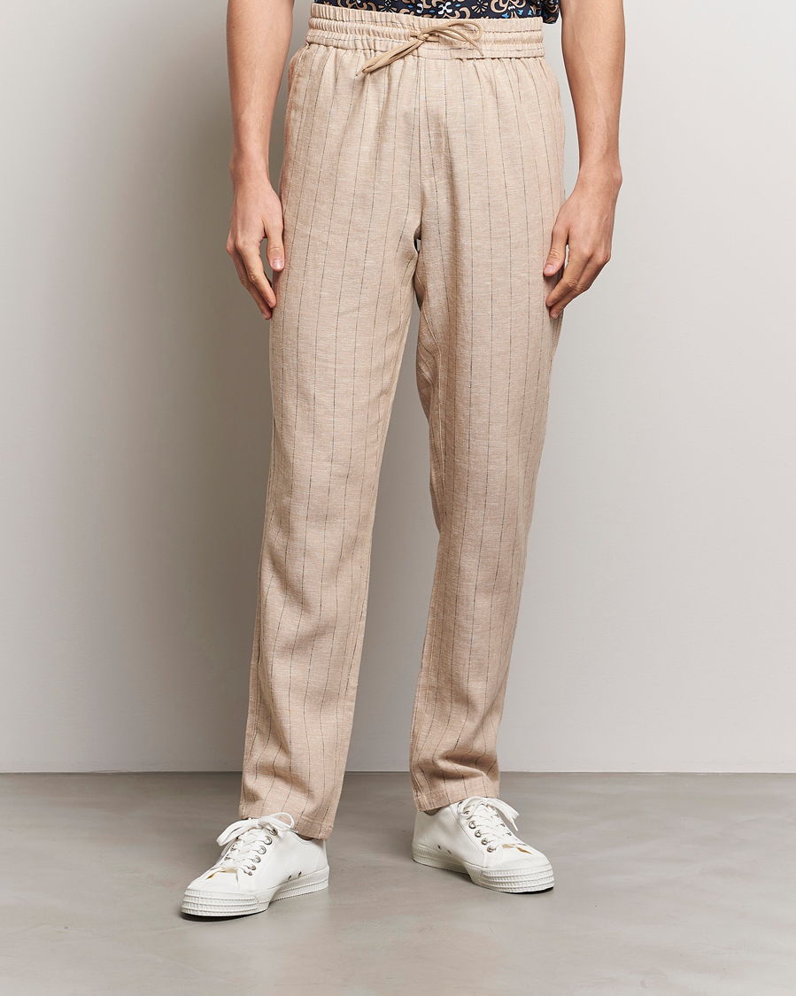 Men | LES DEUX | LES DEUX | Patrick Linen Pants Warm Sand