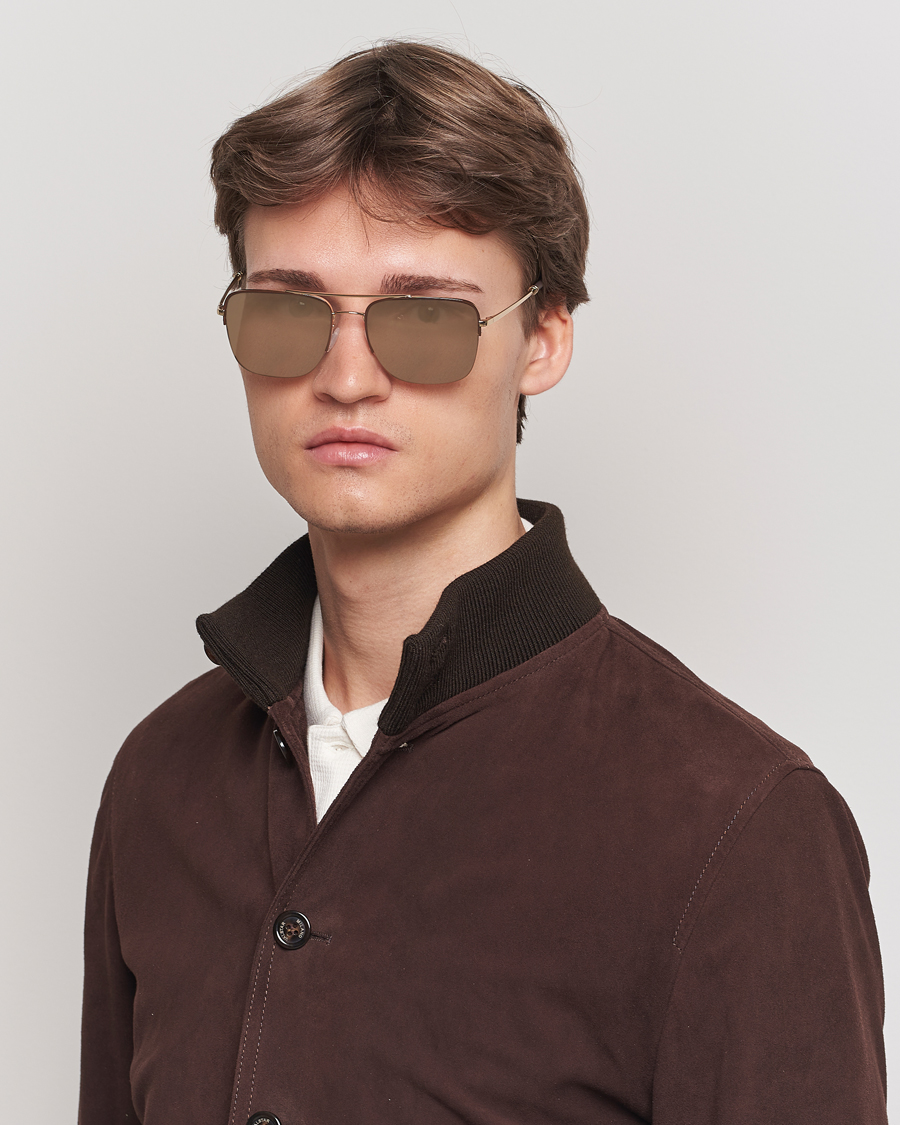 Men | Accessories | Oliver Peoples | R-2 Sunglasses Umber/Gold