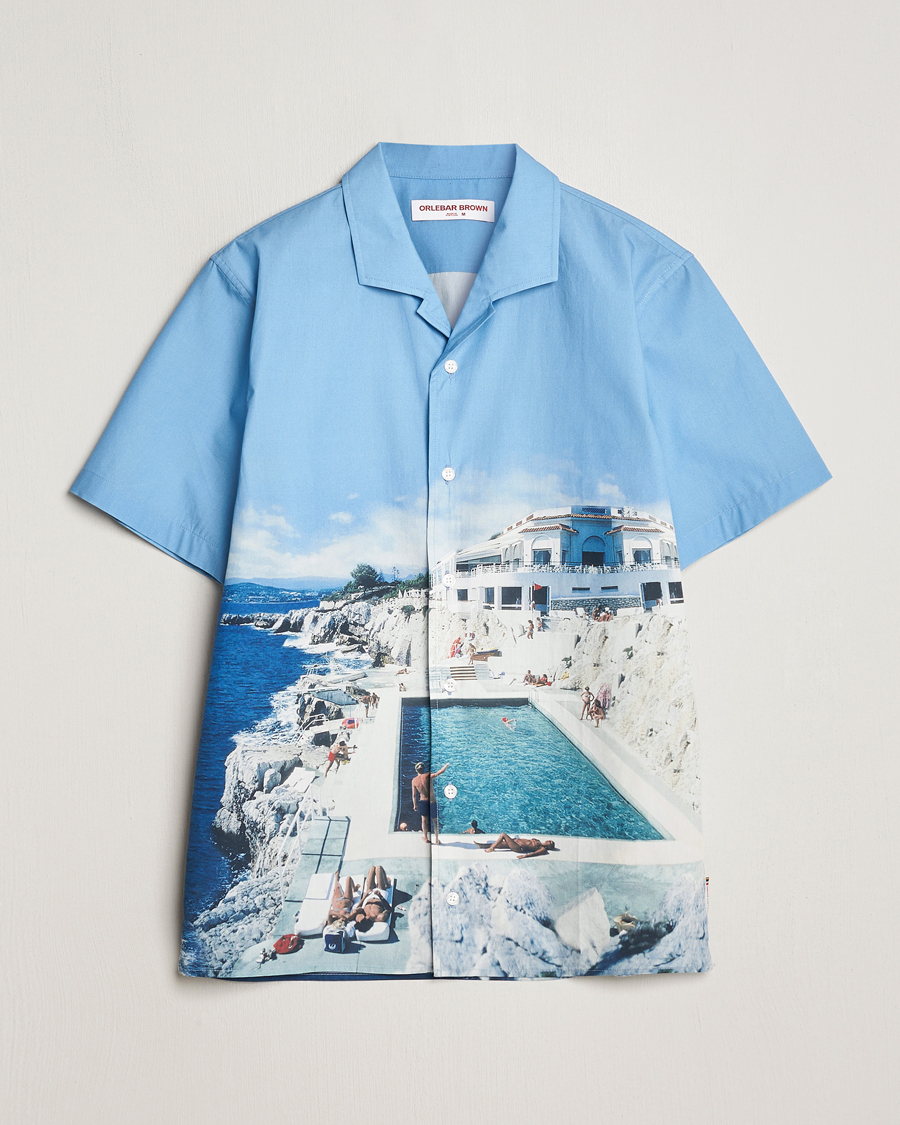 Herren | Hemden | Orlebar Brown | Hibbert Photographic Roc Pool Shirt Blue