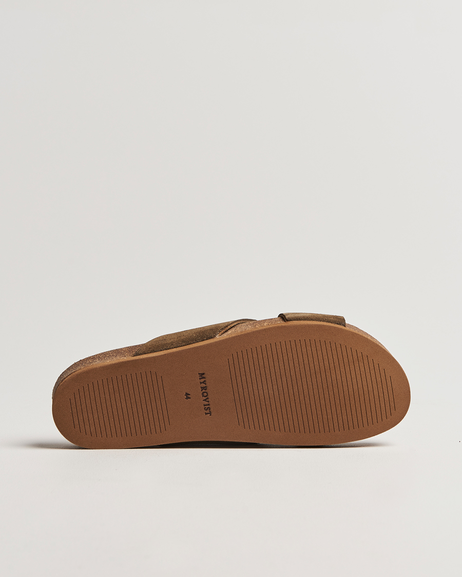 Herren | Myrqvist Solvik Sandals Moss Green Suede | Myrqvist | Solvik Sandals Moss Green Suede