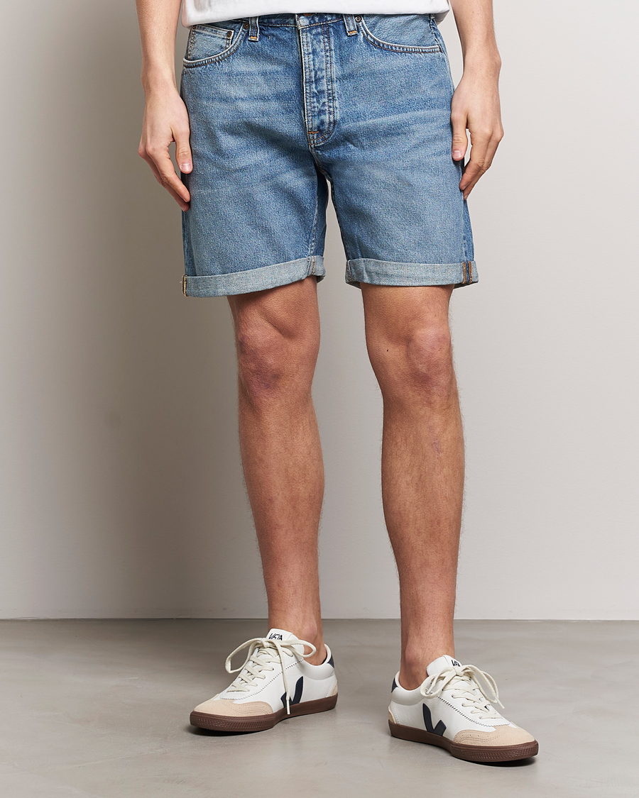 Herren |  | Nudie Jeans | Josh Denim Shorts Blue Haze