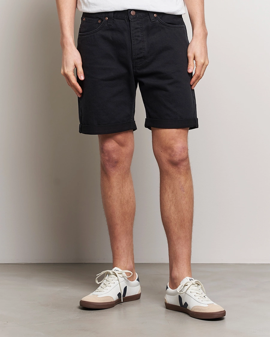 Herr | Jeansshorts | Nudie Jeans | Josh Denim Shorts Aged Black