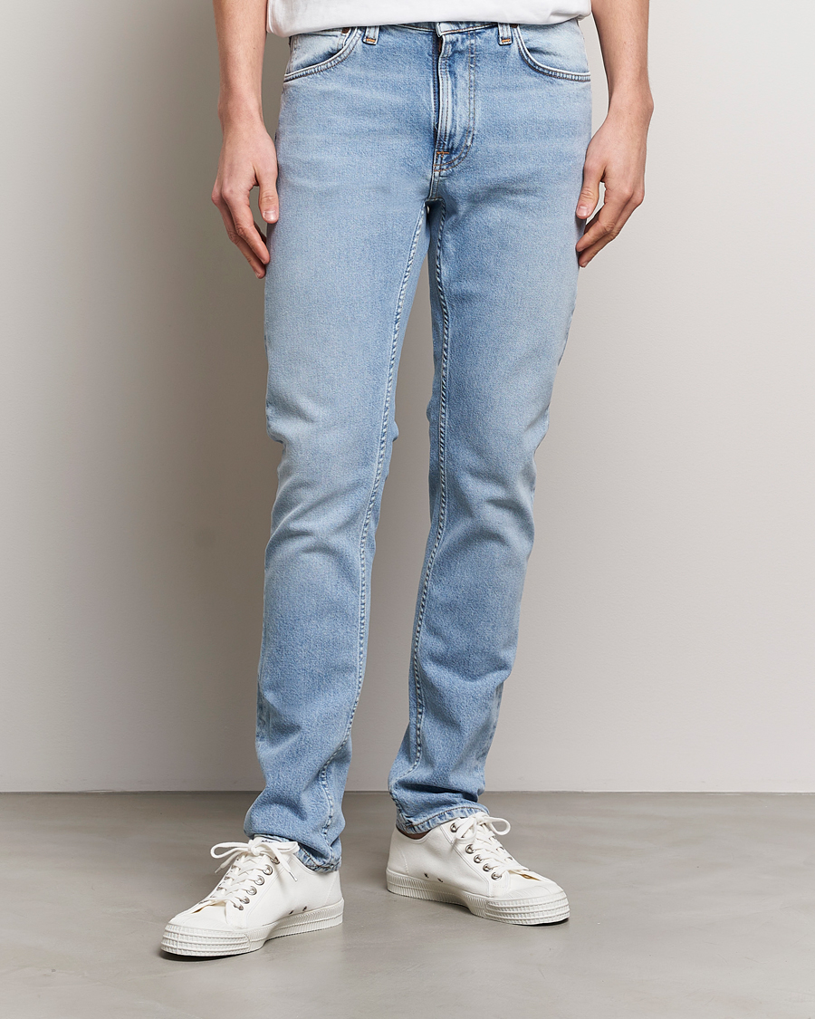 Herren | Jeans | Nudie Jeans | Lean Dean Jeans Warm Days Blue