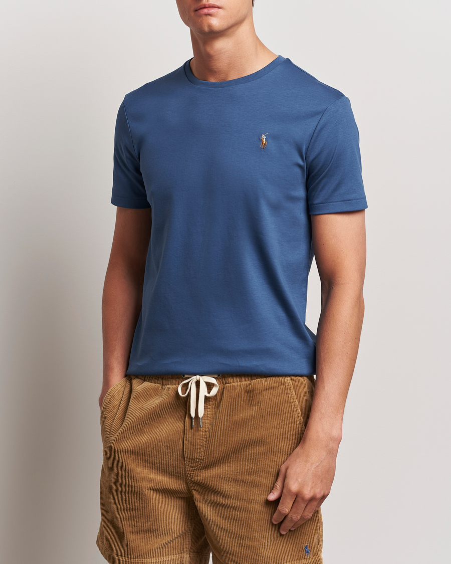 Herren |  | Polo Ralph Lauren | Luxury Pima Cotton Crew Neck T-Shirt Clancy Blue