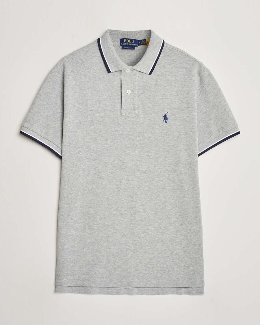 Herren | Poloshirts | Polo Ralph Lauren | Custom Slim Fit Tipped Polo Andover Heather
