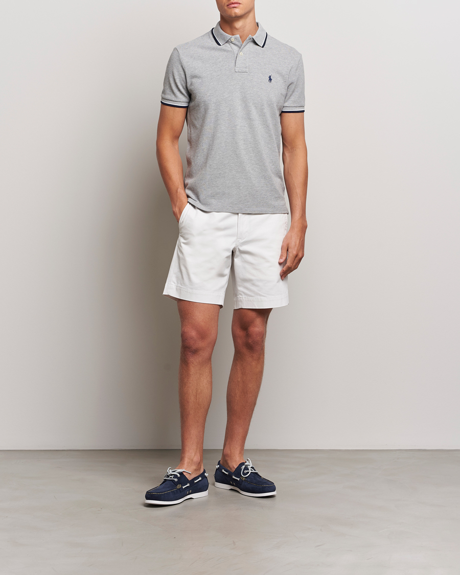 Herren | Poloshirts | Polo Ralph Lauren | Custom Slim Fit Tipped Polo Andover Heather