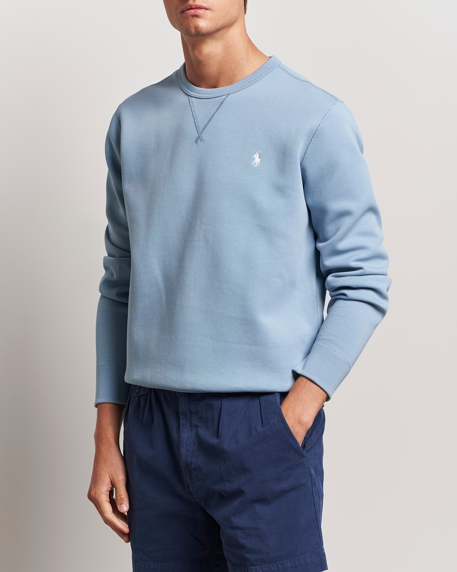 Herren |  | Polo Ralph Lauren | Tech Double Knit Crew Neck Sweatshirt Vessel Blue