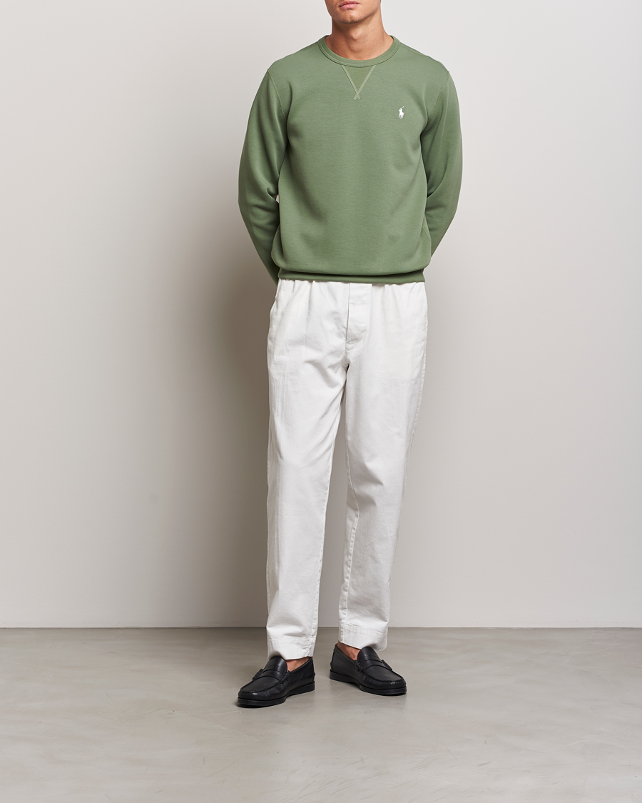 Herren | Pullover | Polo Ralph Lauren | Tech Double Knit Crew Neck Sweatshirt Cargo Green