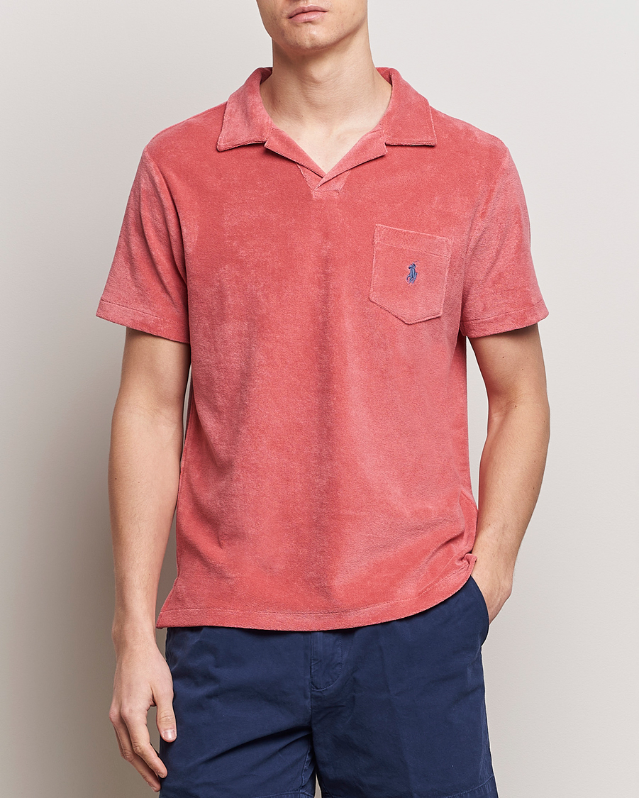 Herren |  | Polo Ralph Lauren | Cotton Terry Open Collar Polo Adirondack Red