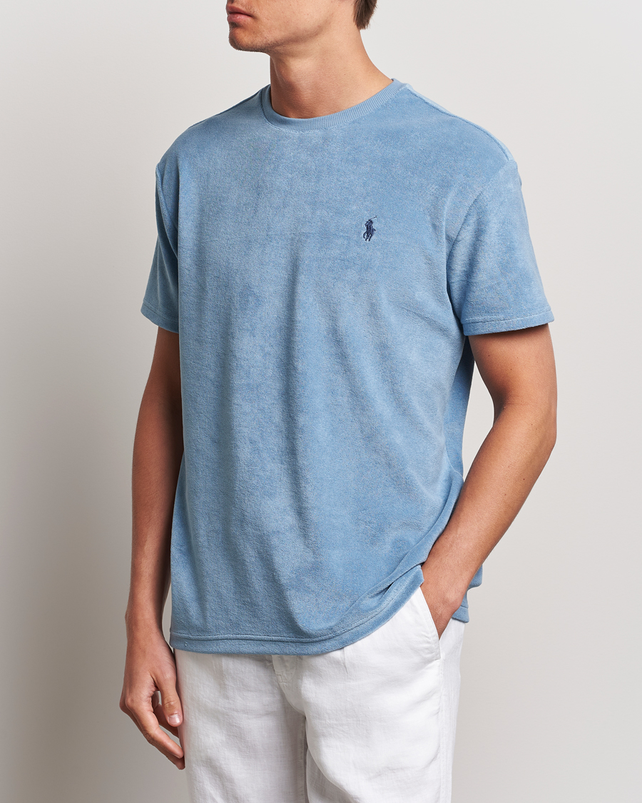 Herren |  | Polo Ralph Lauren | Cotton Terry Crew Neck T-shirt Vessel Blue