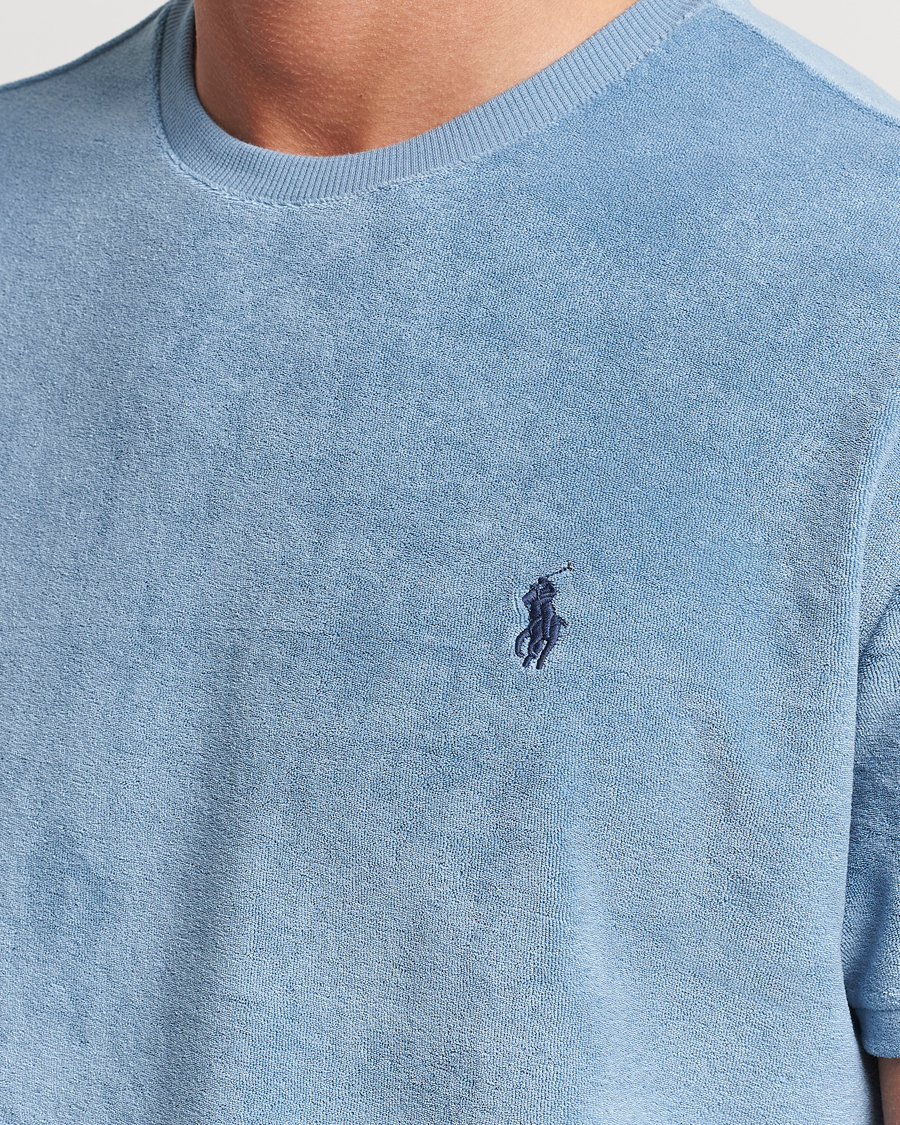 Herren | T-Shirts | Polo Ralph Lauren | Cotton Terry Crew Neck T-shirt Vessel Blue