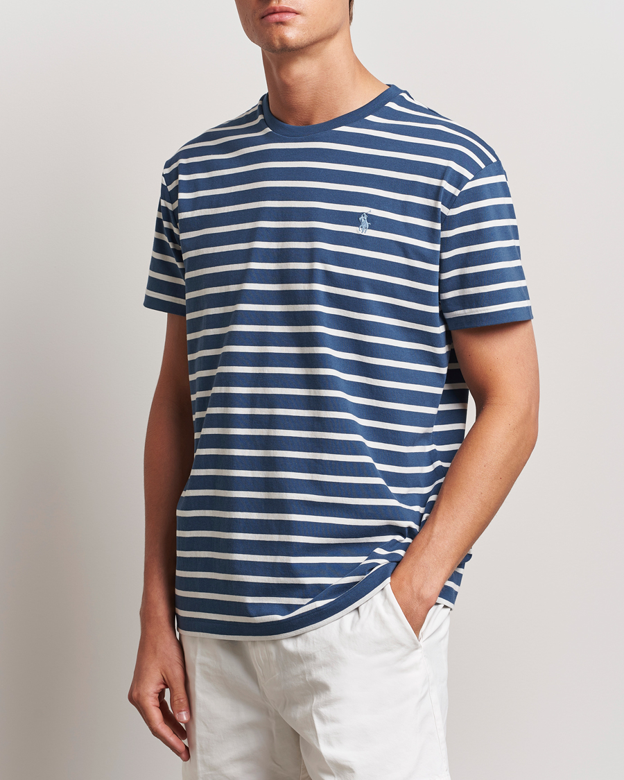 Herren |  | Polo Ralph Lauren | Striped Crew Neck T-Shirt Clancy Blue/Nevis