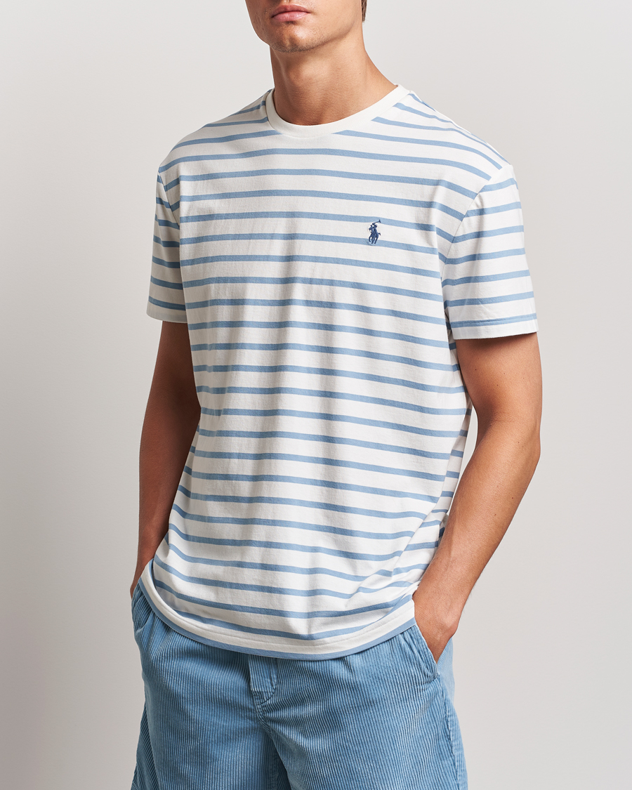 Herren |  | Polo Ralph Lauren | Striped Crew Neck T-Shirt Nevis/Vessel Blue