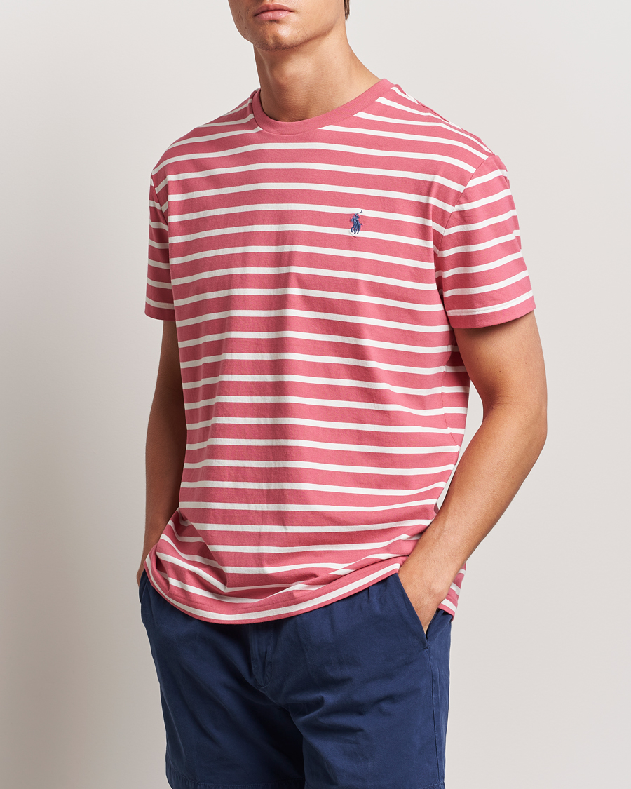 Herren |  | Polo Ralph Lauren | Striped Crew Neck T-Shirt Adirondack Red/Nevis