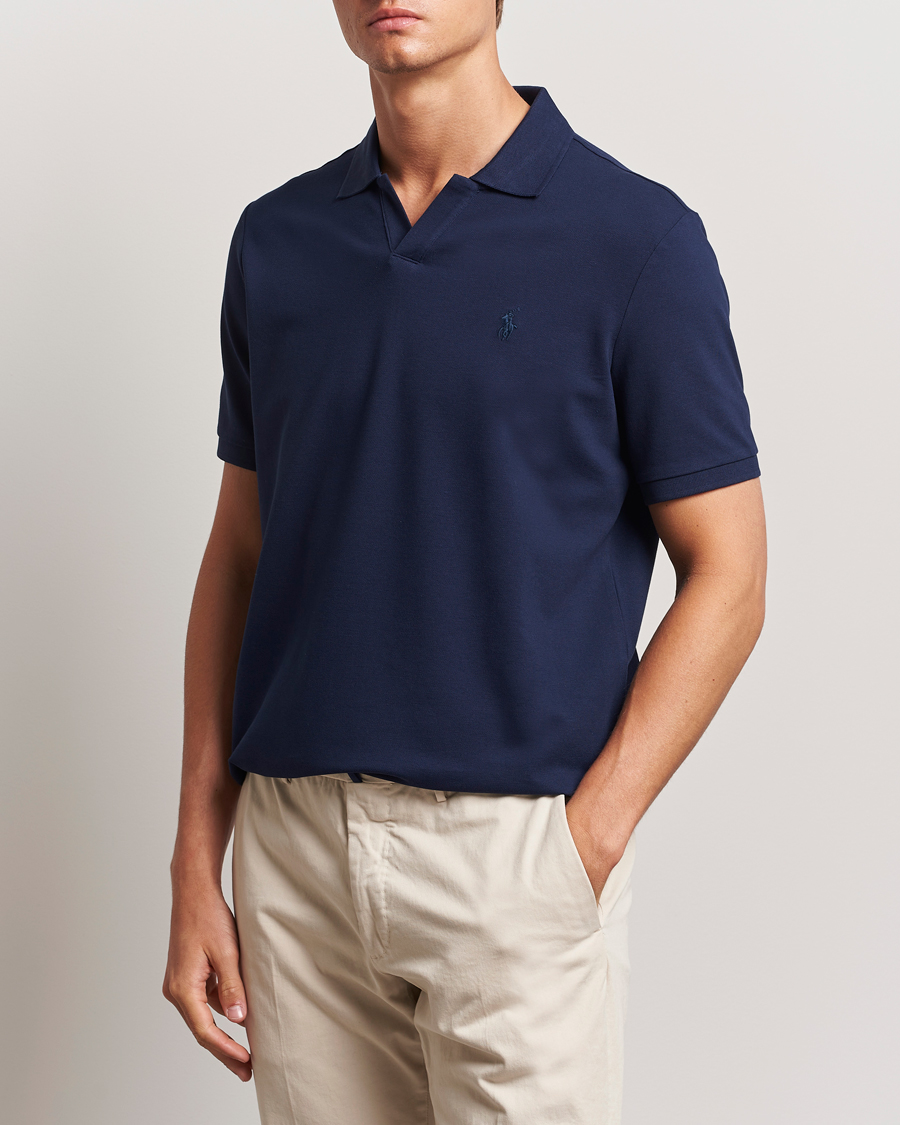 Herren | Poloshirts | Polo Ralph Lauren | Classic Fit Open Collar Polo Refined Navy