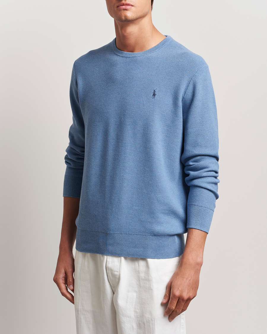 Herren |  | Polo Ralph Lauren | Textured Crew Neck Sweater Lake Heather