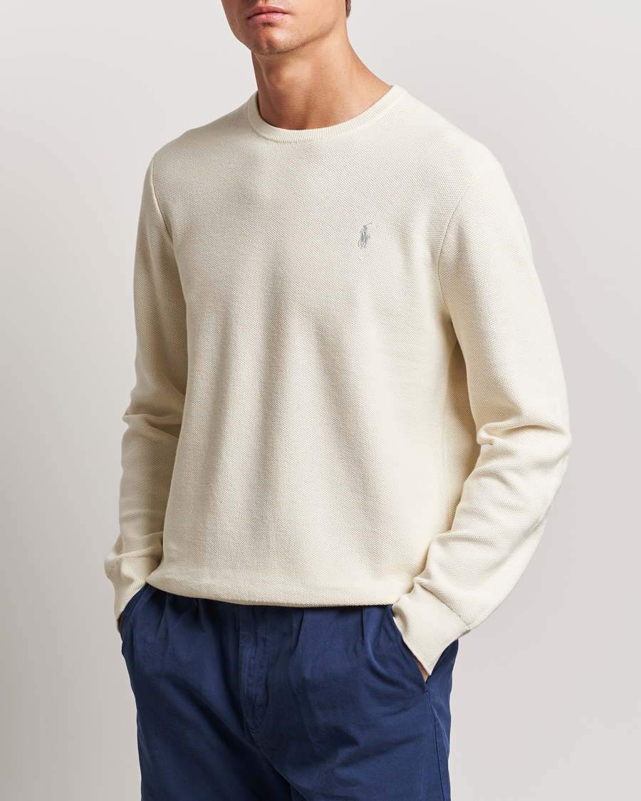 Herren |  | Polo Ralph Lauren | Textured Crew Neck Sweater Herbal Milk