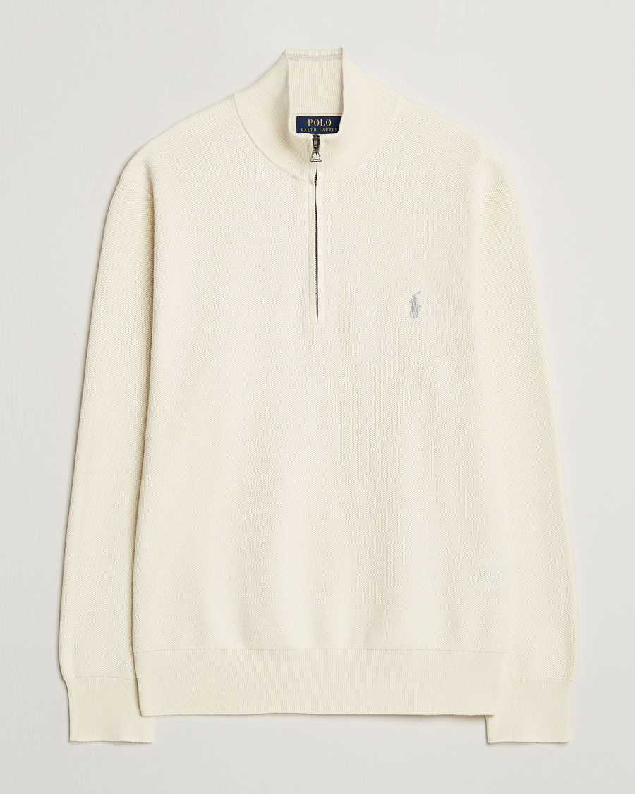 Herren | Pullover | Polo Ralph Lauren | Textured Half Zip Herbal Milk
