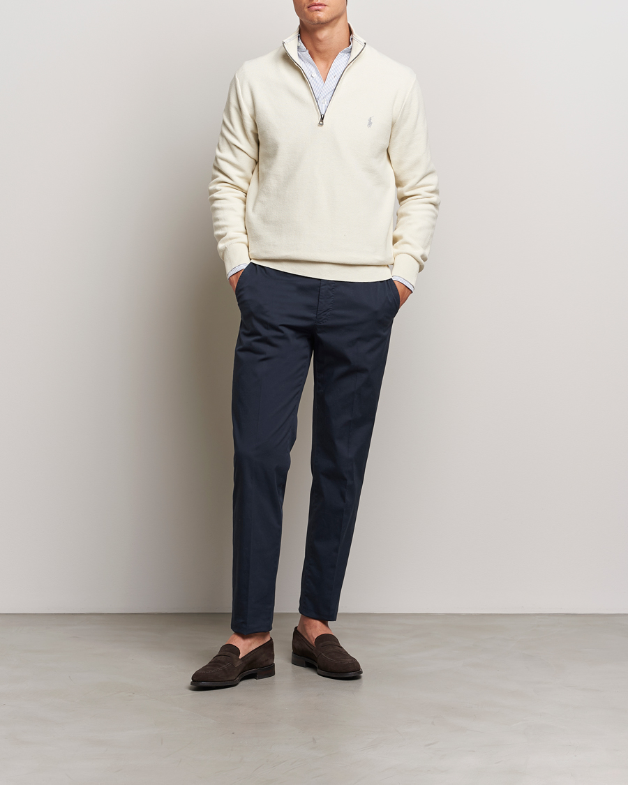 Herren | Pullover | Polo Ralph Lauren | Textured Half Zip Herbal Milk