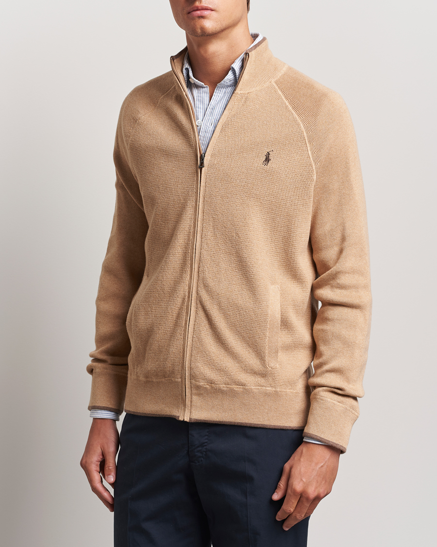 Herren | Neue Produktbilder | Polo Ralph Lauren | Textured Full Zip Camel Melange