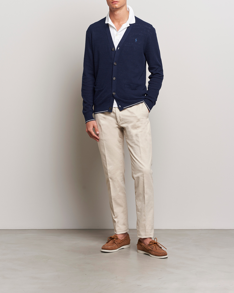 Herren | Pullover | Polo Ralph Lauren | Textured Knitted Cardigan Bright Navy