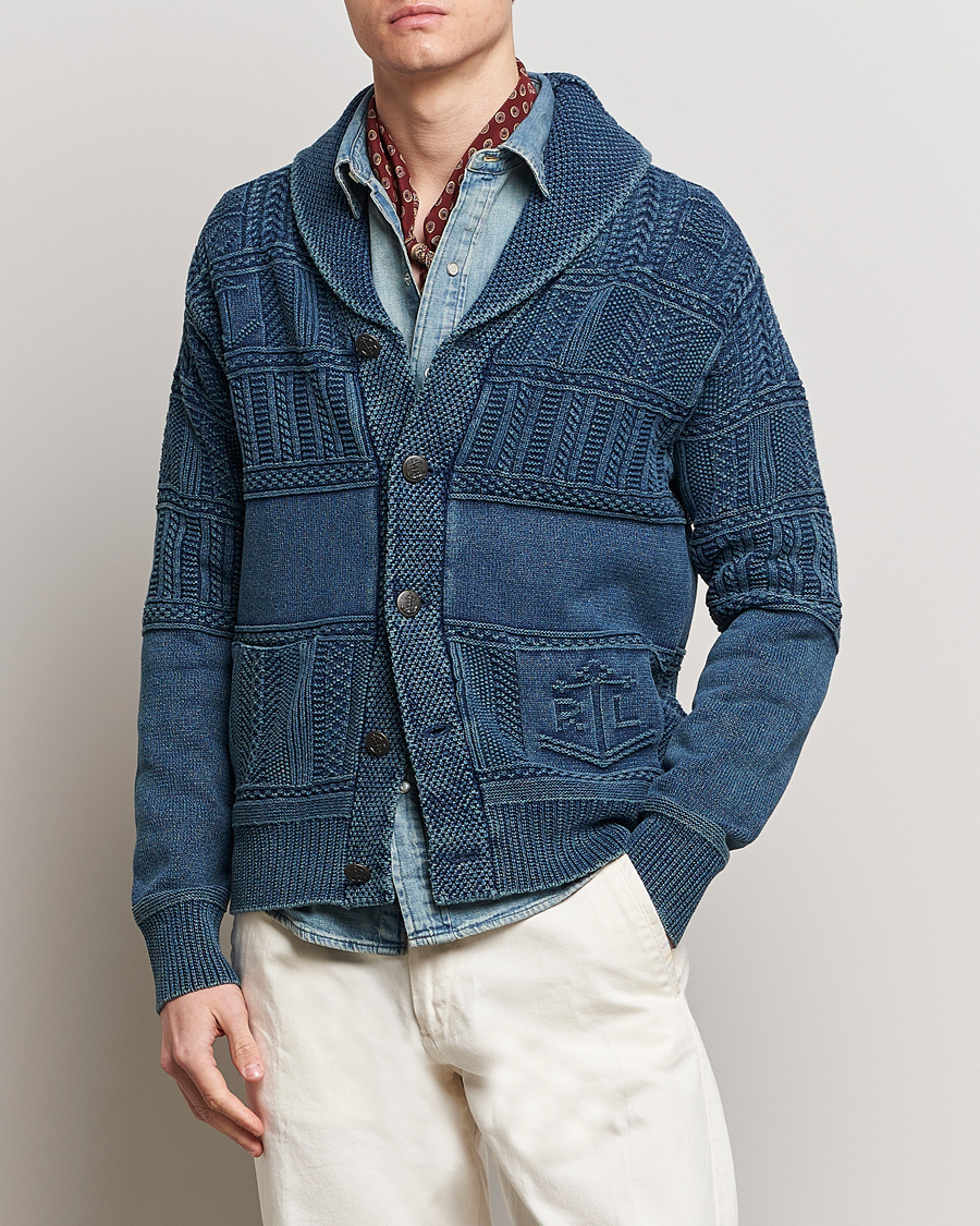 Men |  | Polo Ralph Lauren | Knitted Shawl Collar Cardigan Dark Indigo