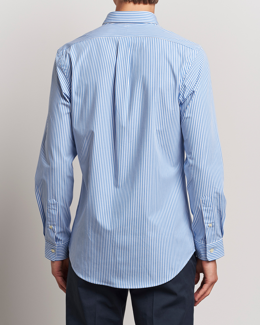 Herren | Hemden | Polo Ralph Lauren | Slim Fit Striped Poplin Shirt Light Blue/White