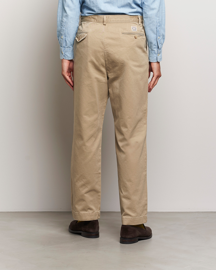 Herren | Hosen | Polo Ralph Lauren | Rustic Twill Pleated Worker Trousers RL Khaki