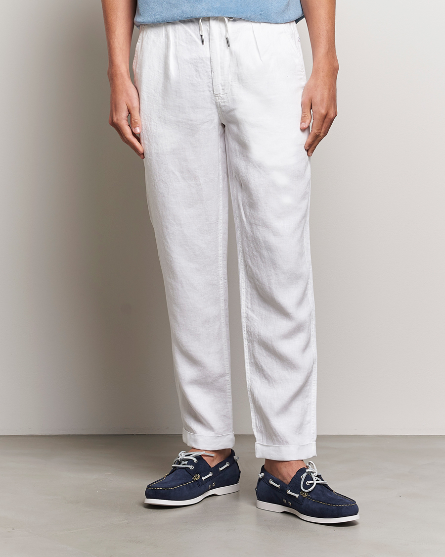 Herren | The Linen Lifestyle | Polo Ralph Lauren | Prepster Linen Trousers Ceramice White