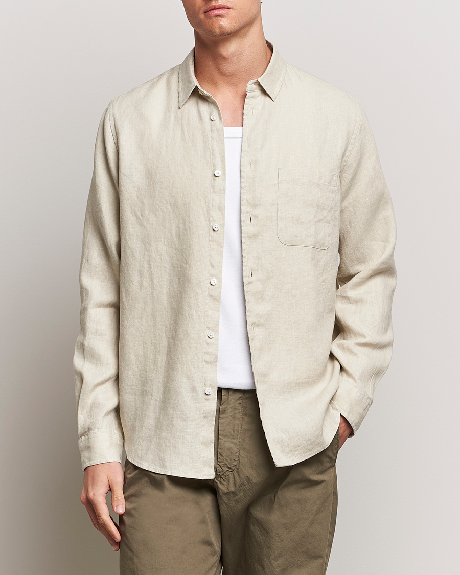 Men | Samsøe Samsøe | Samsøe Samsøe | Liam Linen Shirt Castle Wall