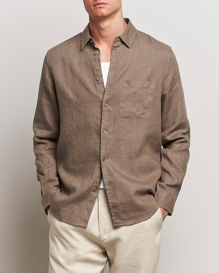 Herren | The Linen Lifestyle | Samsøe Samsøe | Liam Linen Shirt Bungee Cord