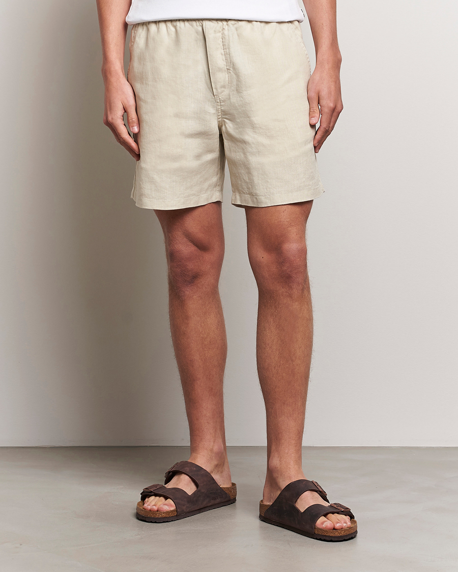 Herre | Tøj | Samsøe Samsøe | Sajabari Linen Drawstring Shorts Castle Wall