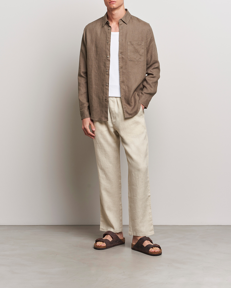 Herren | Hosen | Samsøe Samsøe | Sajabari Linen Drawstring Trousers Castle Wall