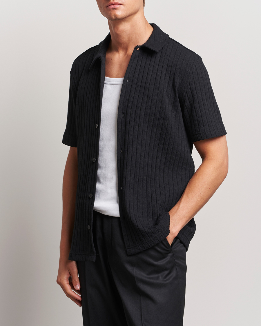 Herren | Hemden | Samsøe Samsøe | Sakvistbro Structured Short Sleeve Shirt Black