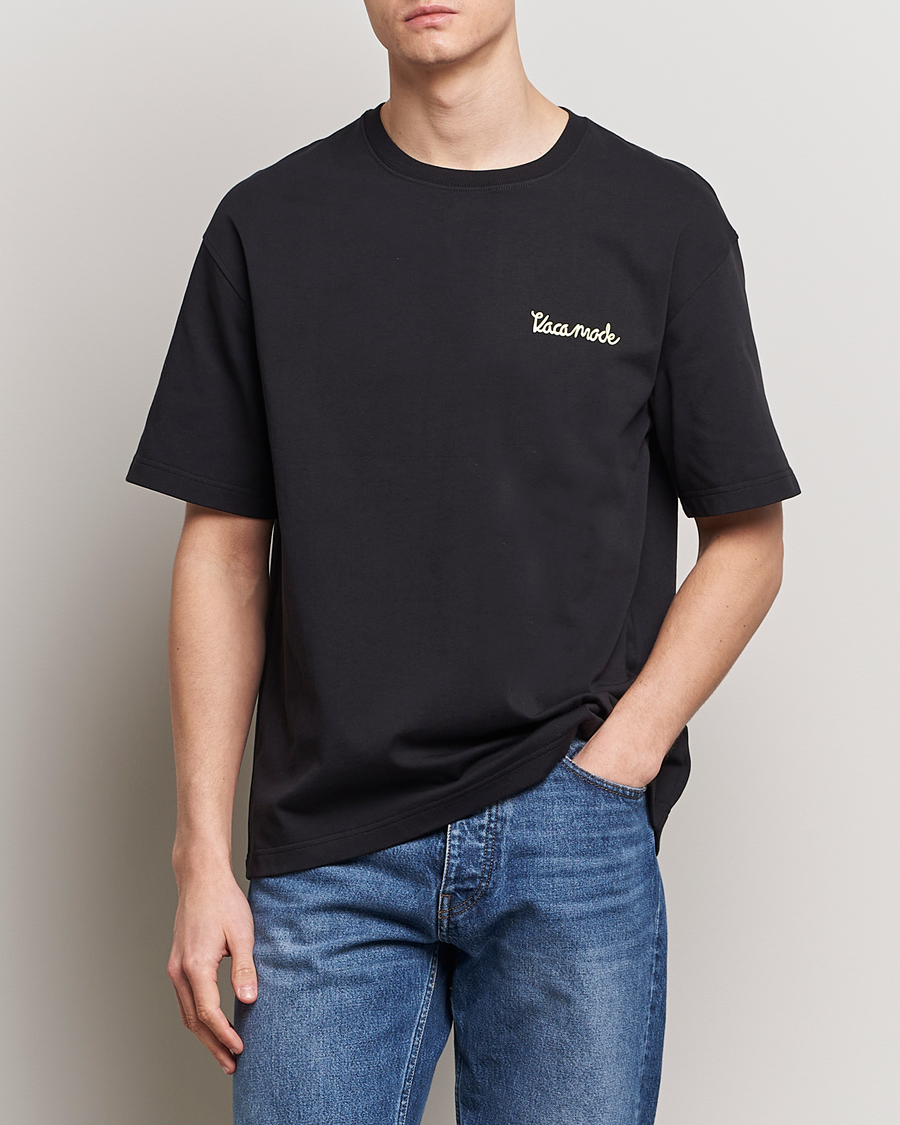 Herren | Neu im Onlineshop | Samsøe Samsøe | Savaca Printed Crew Neck T-Shirt Black