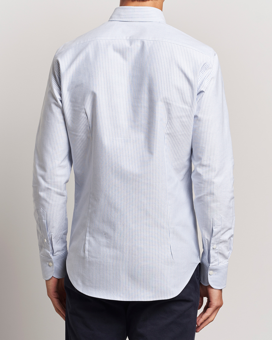 Herren | Hemden | Grigio | Oxford Button Down Shirt Light Blue Stripe