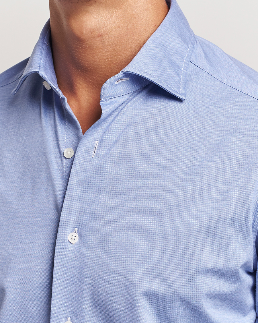 Herren | Hemden | Grigio | Cotton Jersey Shirt Light Blue