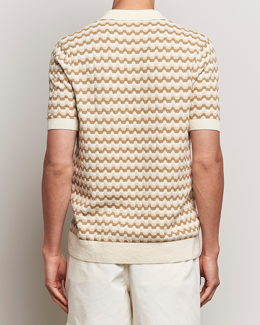 Herren | Poloshirts | Fred Perry | Bouclé Jacquard Knitted Polo Ecru