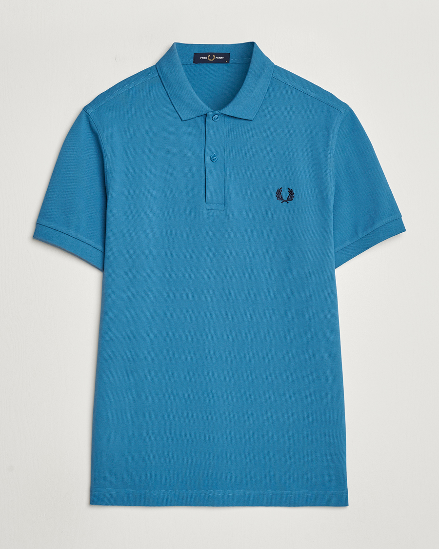Herren | Poloshirts | Fred Perry | Plain Polo Shirt Ocean Blue