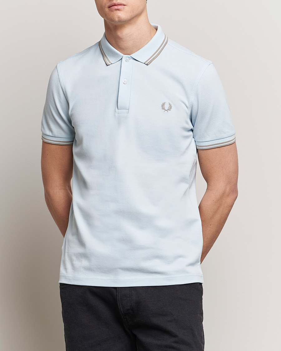 Herren | Kurzarm-Poloshirts | Fred Perry | Twin Tipped Polo Shirt Light Ice