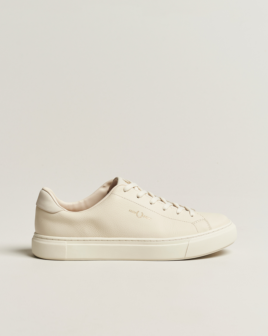 Herren |  | Fred Perry | B71 Grained Leather Sneaker Ecru